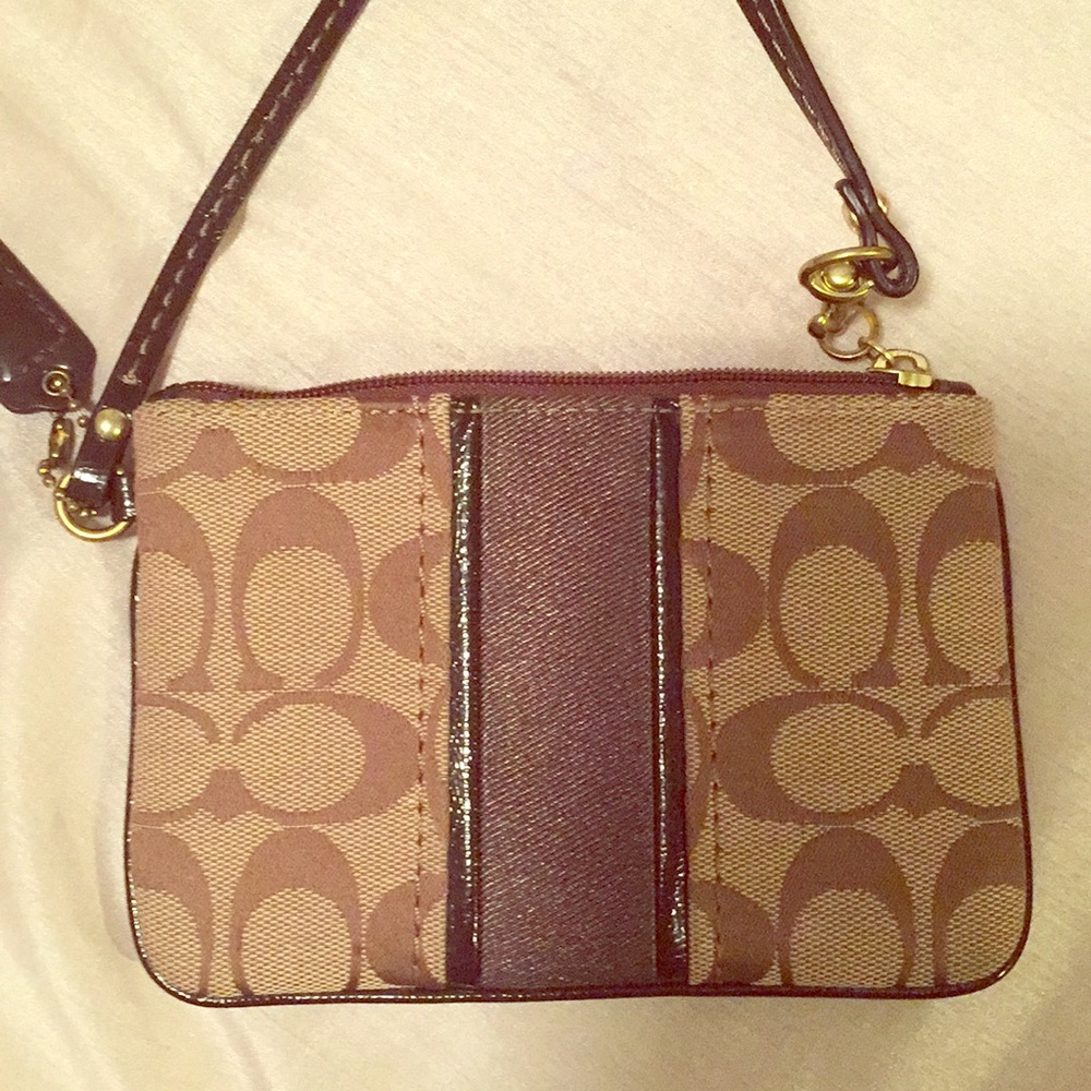 Authentic coach wristlet.